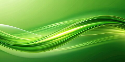 Fototapeta premium Abstract green swoosh background with smooth elegant waves