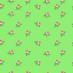 seamless  watercolor background with flowers