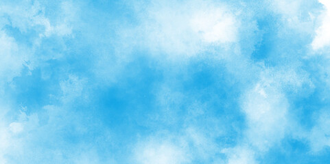 abstract watercolor scraped grungy background,  Modern and paper texture design with sky blue cloud paint brush, Hand painted light blue background with watercolor. 
