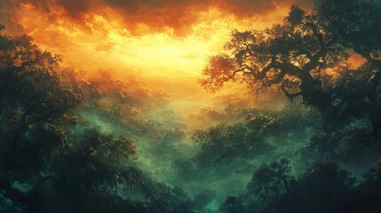 Sunlit Forest: A Dreamy Landscape