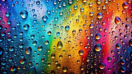 abstract colourful background with rain drops