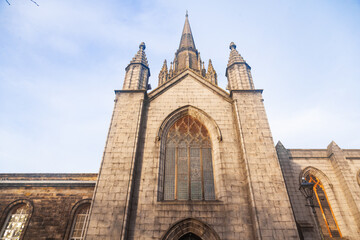 The castle at St Nicholas' Churchyard in Aberdeen, Scotland.