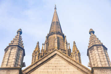 Obraz premium The castle at St Nicholas' Churchyard in Aberdeen, Scotland.