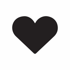  Love icon heart on white background