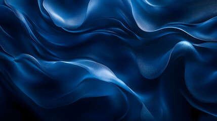 Obraz premium Abstract Blue Wavy Background - 3D Design