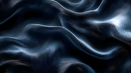 Obraz premium Abstract 3D Dark Blue Wavy Lines Background