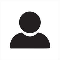 Man icon on the button vector silhouette