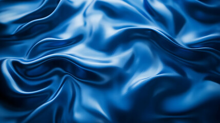 Fototapeta premium Abstract Blue Silk Fabric Background