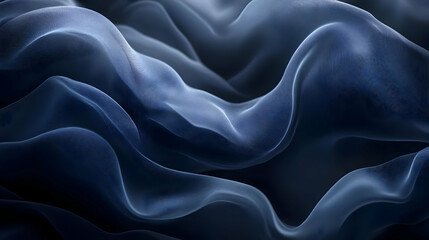 Obraz premium Abstract Background: Wavy Blue Lines Pattern