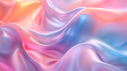 Fototapeta premium Abstract 3D Background with Pink and Blue Gradient Waves