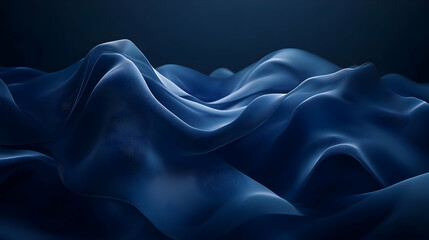 Obraz premium Abstract Blue Wavy Background 3D Illustration