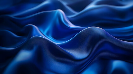 Obraz premium Abstract Blue 3D Background - Wavy Texture
