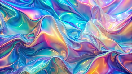 Fototapeta premium Abstract holographic background resembling a low angle view with iridescent colors