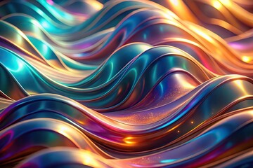 Obraz premium Abstract holographic futuristic wallpaper