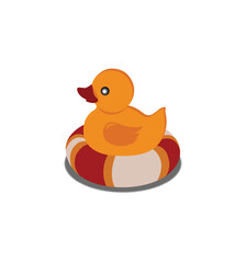 Rubber duck icon isolated on white background 