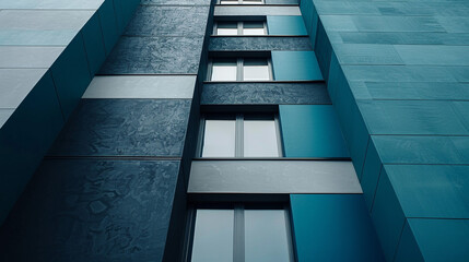 A cool color palette featuring navy blue, icy gray, teal green, and soft white. Offers a modern and professional appearance ideal for corporate and tech-related branding.