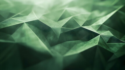 Abstract Green Polygonal Background
