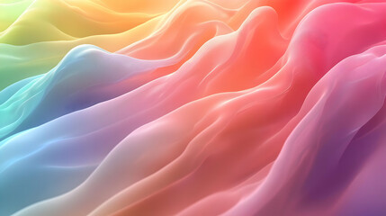 Obraz premium Abstract 3D Rainbow Gradient Waves Background