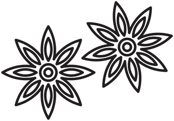 star anise herb spice ingradient food clipart