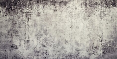 Abstract textured background with white paint and black ink grunge splatters