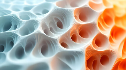 Abstract 3D Background with Blue and Orange Tones