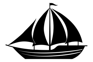 Sailboat Silhouette vector illustration