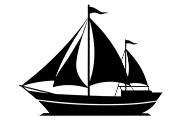 Sailboat Silhouette vector illustration