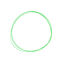 green circle line hand drawn