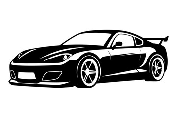 Sports Car Silhouette vector illustration