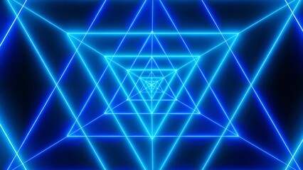 Fototapeta premium Amazing brown neon light tunnel background, abstract background with neon glowing lines