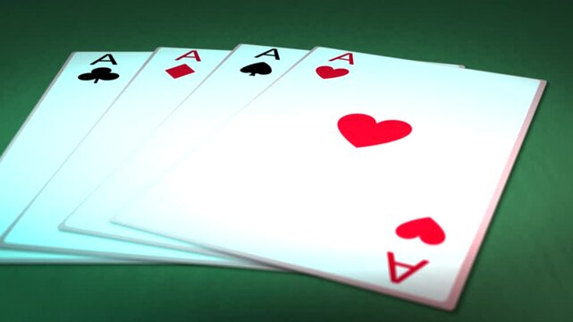 Poker Table Series - Four of a Kind - Ace Cards