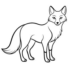 Cartoon Elegant Fox Art Vector Illustration for Modern Design