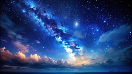 Mesmerizing silhouette night sky background