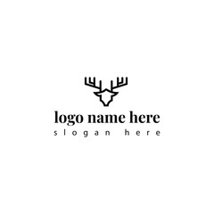 Fototapeta premium deer antlers vector logo design
