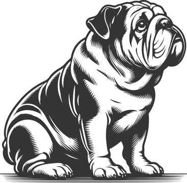 recommend clip art: french bulldog Sitting pretty/begging silhouette vector design.