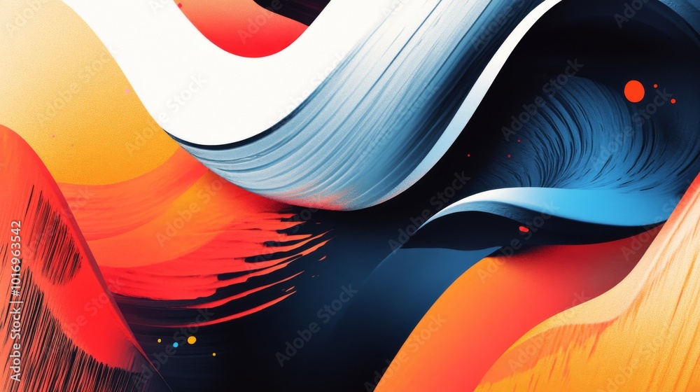 Aufkleber colorful abstract swirls on a dynamic background