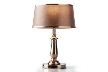 Metallic luxury and modern table lamp isolated on white background Furniture series Depth of Field