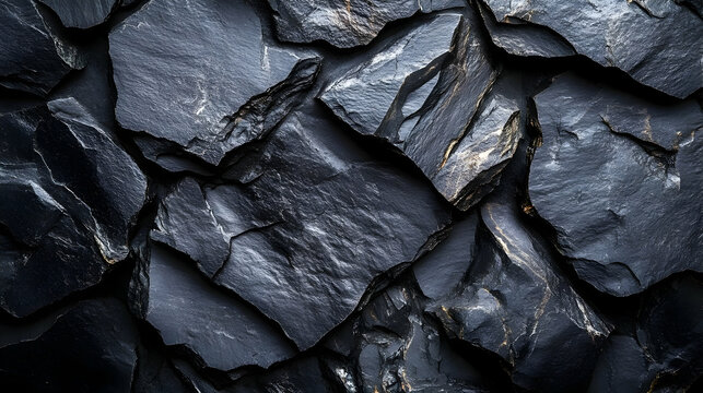 Black Rock Texture - Abstract Background Illustration