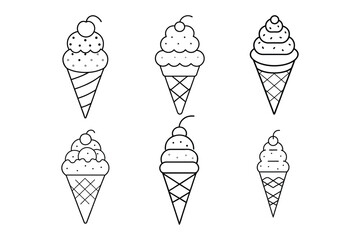 ice cream set Vector Illustration