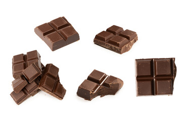 A chocolate bar isolated on white background.