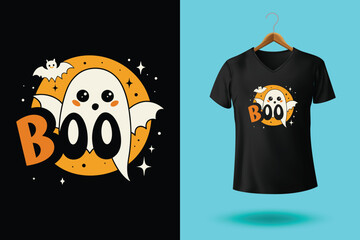 Halloween boo t shirt design