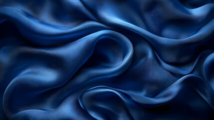 Obraz premium Abstract Blue Fabric Waves Texture Background