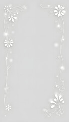 white and grey background. space design concept. Decorative web layout or poster, banner isolated with white highlights, png