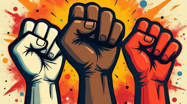Symbol der Solidarit&auml;t und St&auml;rke. Frauenrechte f&ouml;rdern