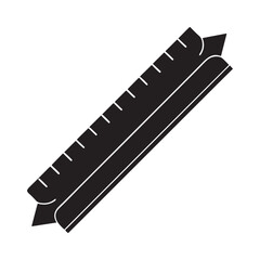  Ruler silhouette vector art illustration black color white background