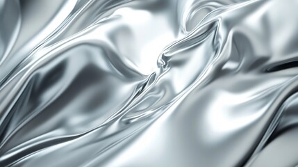 Shiny Silver Fabric Texture Background