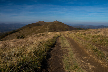 Autumn walk in the Bieszczady National Park.