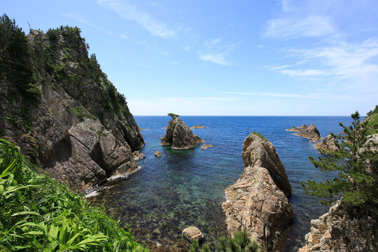 鳥取県岩美町　千貫松島周辺の風景