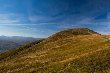 Autumn walk in the Bieszczady National Park.
