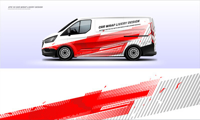 Red van car wrap livery design © liveryworks